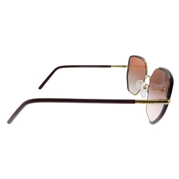 New Prada PR 50WS 07M2F1 Red/Gold Metal Geometric Sunglasses Pink Gradient Lens - Picture 3 of 3